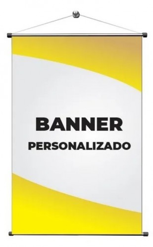 Banner Fosco 440gm com Tubete PVC e Corda 