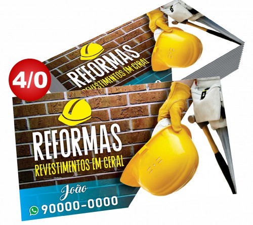 Cartão de Visita - UV Total  9x10 4x0 